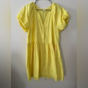 Peyton Parker mommy and me Yellow Eyelet Dress